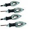 4x frecce moto universali LED indicatori direzione luce ambra gialla tuning
