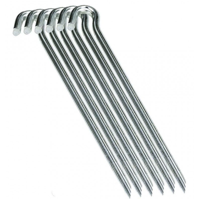 6 PICCHETTI TENDA CAMPEGGIO PER FISSAGGIO TERRENO COPERTURE TENDITE...