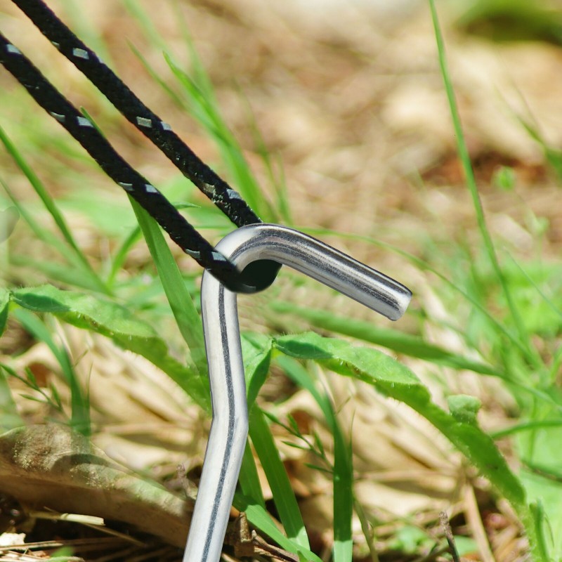 6 PICCHETTI TENDA CAMPEGGIO PER FISSAGGIO TERRENO COPERTURE TENDITE...