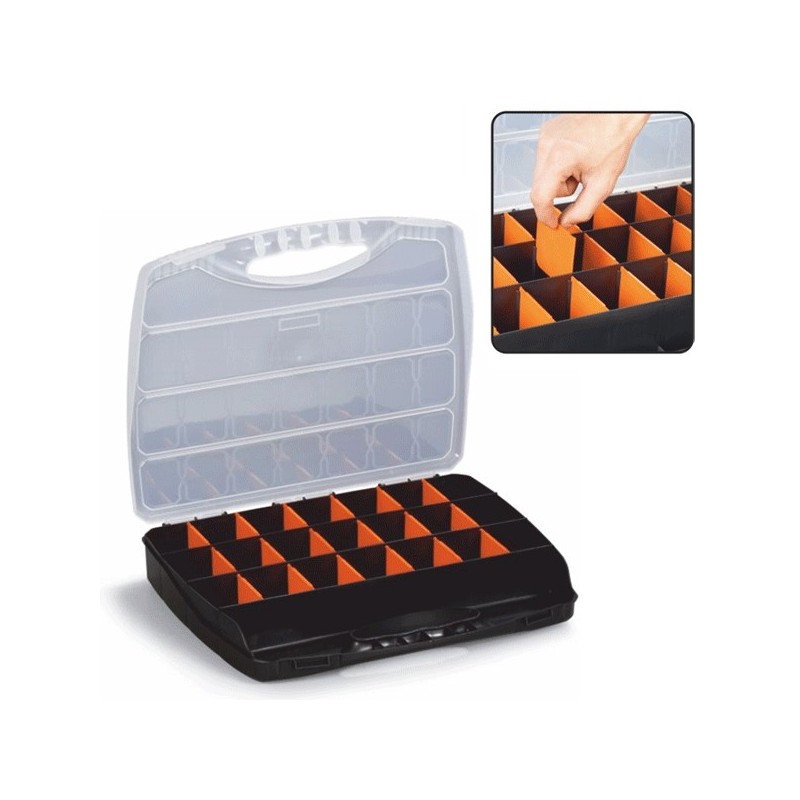 Valigetta cassetta porta Attrezzi organizer PORTAMINUTERIA 23 scomparti viti