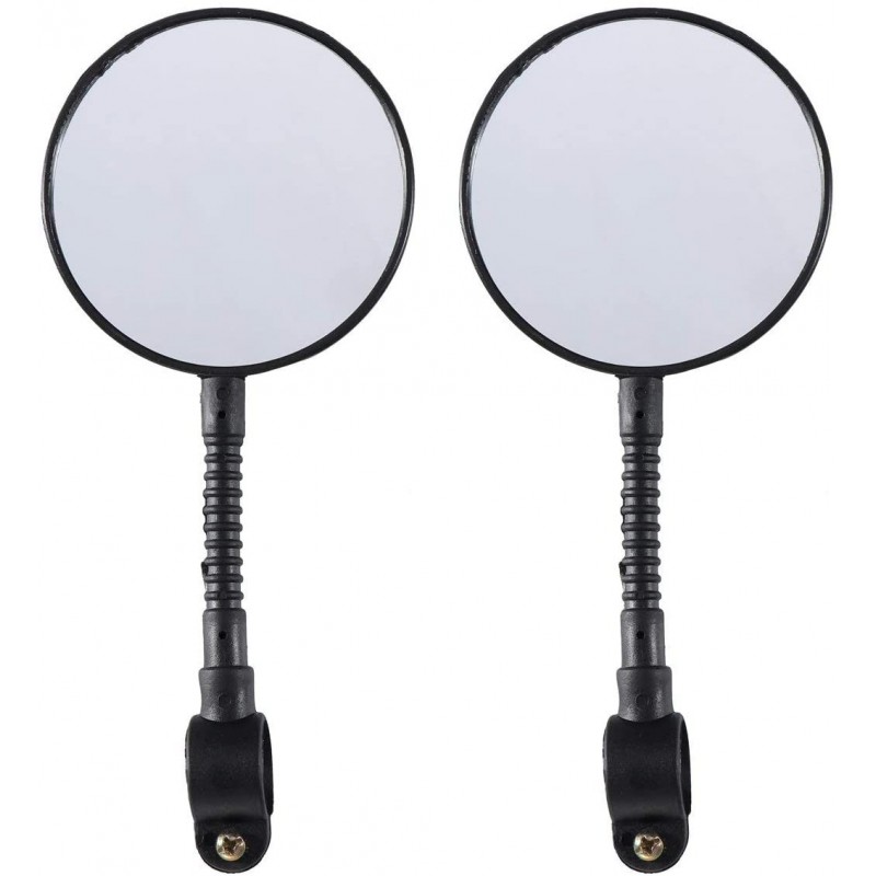 2X SPECCHIETTO RETROVISORE SPECCHIO PER BICICLETTA BICI MANUBRIO COPPIA