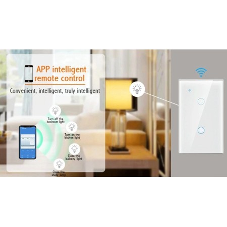1/2/3/4 Gang Wi-Fi Smart Touch parete interruttore della luce Alexa Google Home