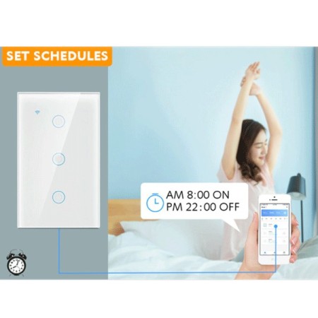 1/2/3/4 Gang Wi-Fi Smart Touch parete interruttore della luce Alexa Google Home