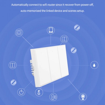 INTERRUTTORE SMART WIFI AMAZON ALEXA GOOGLE SWITCH INTELLIGENTE 1/2/3/4 GANG