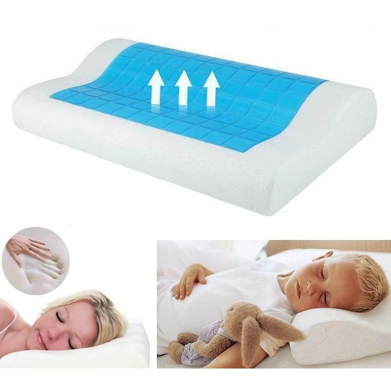 Hongu Cuscino Cervicale Memory Foam Gel Guanciale Letto Ortopedico ...