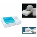Cuscino Cervicale Memory Foam Gel Guanciale Letto Ortopedico Morbido e Lavabile
