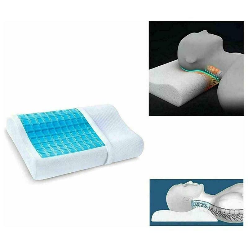 Hongu Cuscino Cervicale Memory Foam Gel Guanciale Letto Ortopedico ...