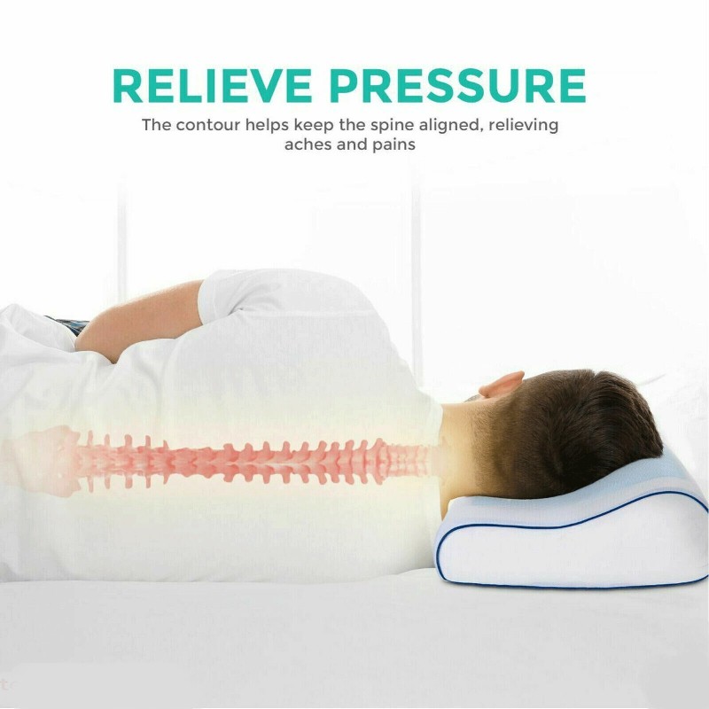 Cuscino Cervicale Memory Foam Bonmedico - Ergonomico Per Dormire Di Lato O Schiena