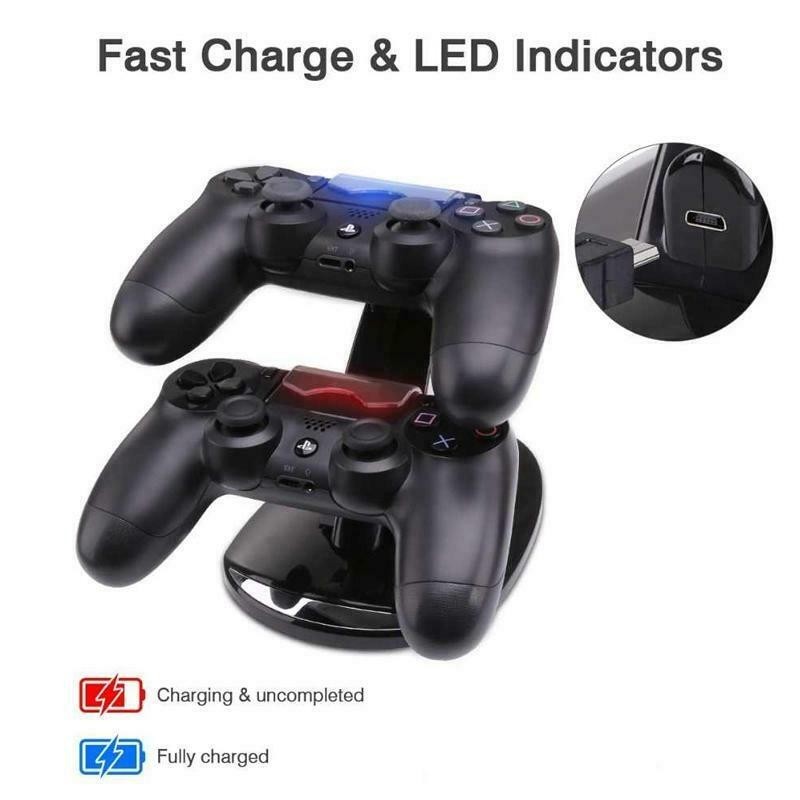 CARICATORE CONTROLLER PLAYSTATION 4 DOPPIA STAZIONE DOCKS PS4 JOYST...