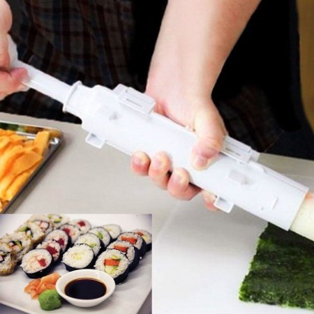 Kit sushi roll maker sushezi roller riso per cucina orientale in casa bazooka