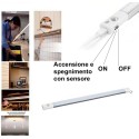 Barra led cucina sotto pensile sensore movimento ricaricabile magneti calda 38cm