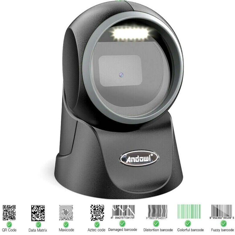 Hongu Scanner barcode da banco lettore codici a barre omnidireziona...
