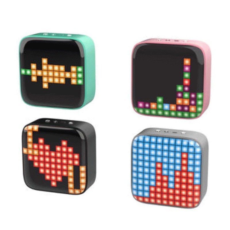 Mini Cassa Speaker altoparlante bluetooth RGB effetti Portatile LED Pixel art