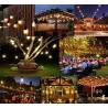 CATENA LUMINOSA 10 METRI ESTERNO E27 LUCI LAMPADA GAZEBO 10 PORTALA...