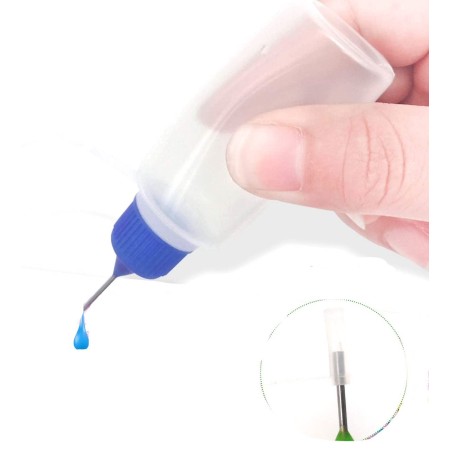 18x Bottiglia boccette Con Ago Punta Precisione Liquido Contagocce Dispenser Flacone aroma