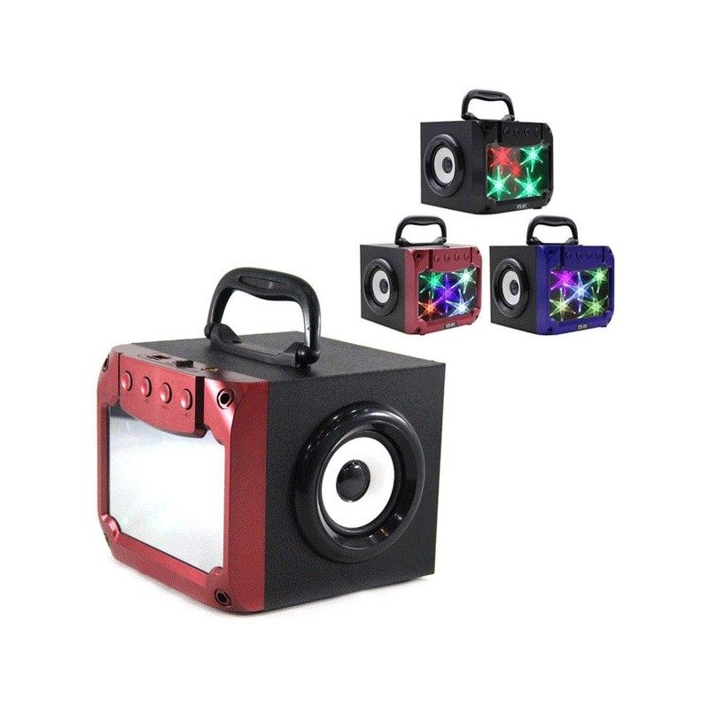 CASSA BLUETOOTH MINI SPEAKER WIRELESS PORTATILE USB ALTOPARLANTE RGB AUX FM