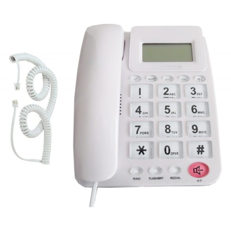 Telefono fisso ufficio hotel tastierino numerico display tasti gran...