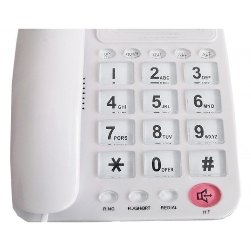 Telefono fisso ufficio hotel tastierino numerico display tasti gran...