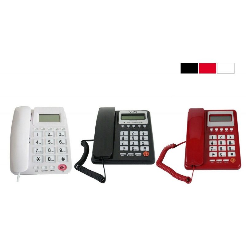 Telefono fisso ufficio hotel tastierino numerico display tasti gran...