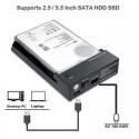 SATA 2,5" 3,5" HDD HARD DISK DRIVE ENCLOSURE  esterno USB 3.0  SSD BOX PORTATILE