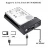 Hongu SATA 2,5" 3,5" HDD HARD DISK DRIVE ENCLOSURE esterno USB 3.0 ...