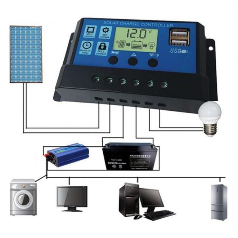 DOBO Regolatore di carica solare pannello 10A 20A 30A camper casa i...