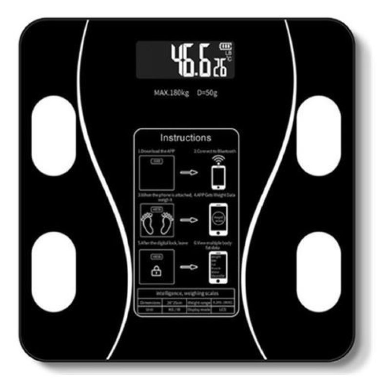 BILANCIA PESAPERSONE INTELLIGENTE BLUETOOTH DIGITALE ELETTRONICA 18...