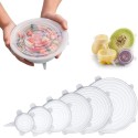 Set 6x Coperchio Silicone Guarnizioni alimentare cucina riutilizzabile ciotola
