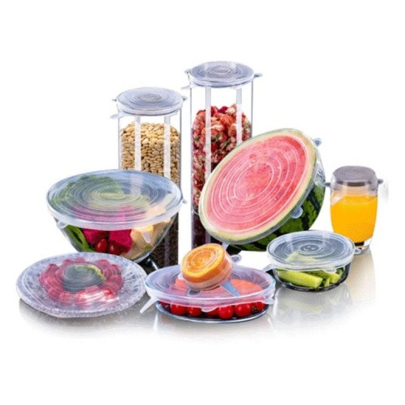 Hongu Set 6x Coperchio Silicone Guarnizioni alimentare cucina riuti...