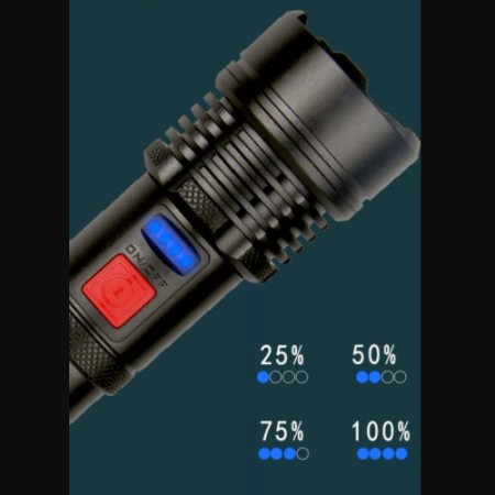 Torcia LED Multifunzione Ricaricabile Luce Portatile USB Pesca Lampada Lavoro