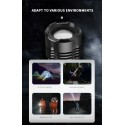 Torcia LED Multifunzione Ricaricabile Luce Portatile USB Pesca Lampada Lavoro