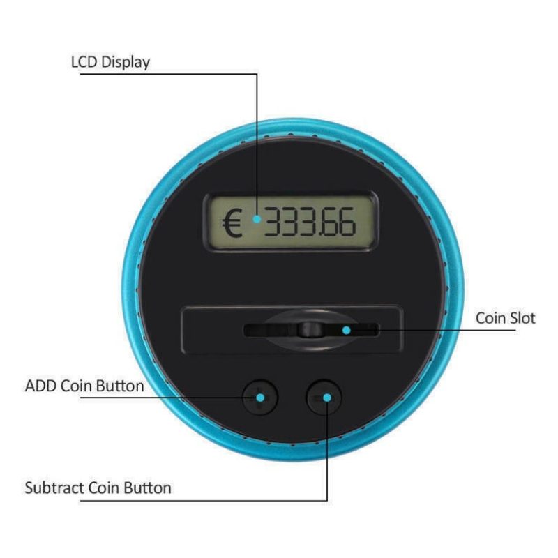 Hongu SALVADANAIO MONETE CONTA SOLDI DIGITALE CONTATORE DISPLAY LCD...