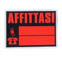 6x cartello affittasi formato grande 35x50 cm pvc affitto recapito telefonico