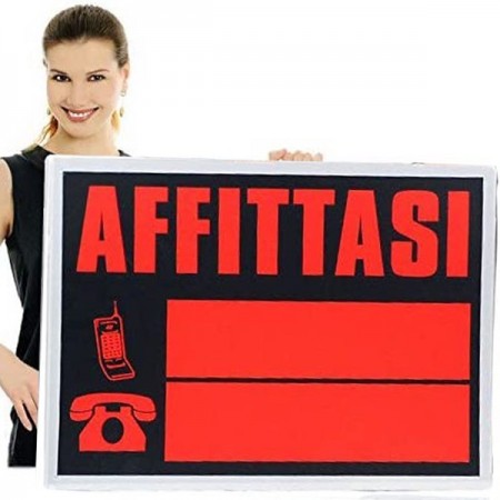 Cartello affittasi formato gigante 70x50 cm pvc affitto recapito telefonico