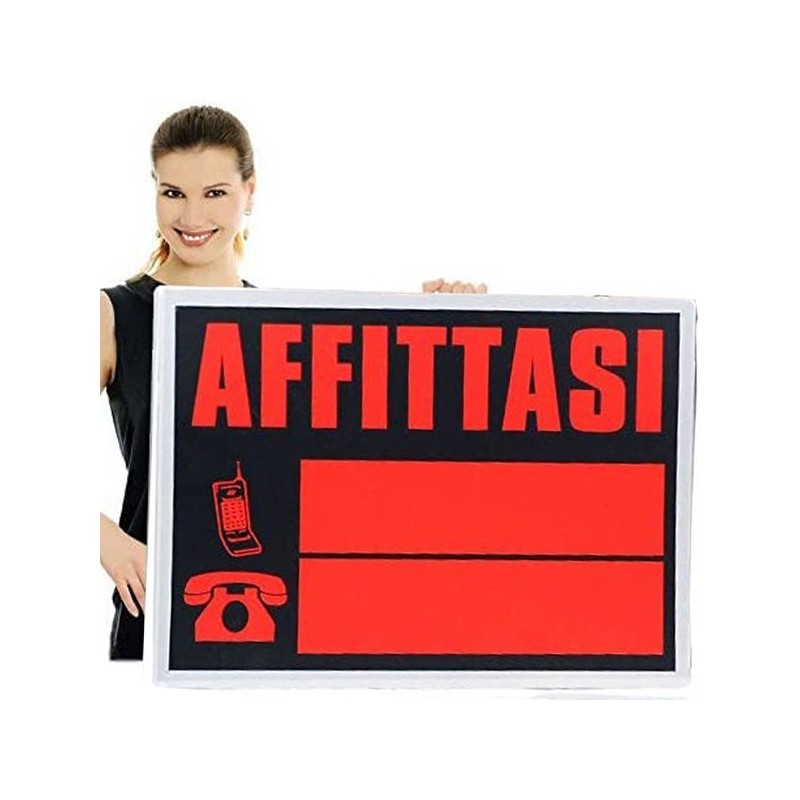 Cartello affittasi formato gigante 70x50 cm pvc affitto recapito te...