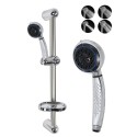 Asta Saliscendi doccia con soffione 8 getti set per colonna doccetta portasapone