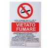 Hongu Cartello Vietato fumare Legge 16 Gennaio 2003 N.3 - ART.51 20...