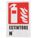 Cartello ESTINTORE N Plastificato 20x30 targa segnaletico Antincendio sicurezza