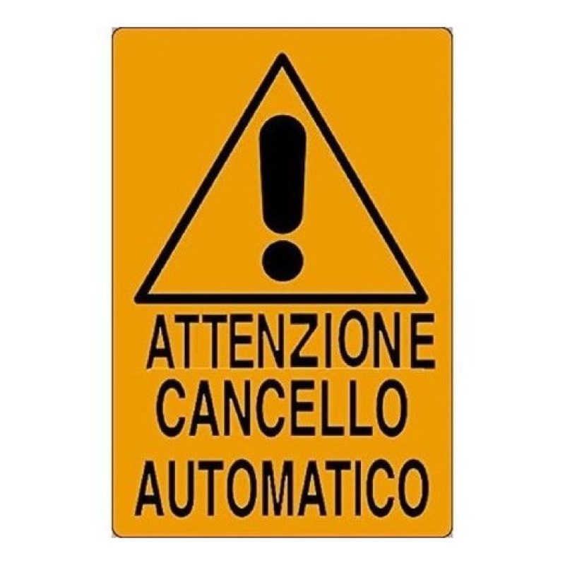 Hongu Cartello Attenzione cancello automatico 20x30 Cm TARGA in PVC...