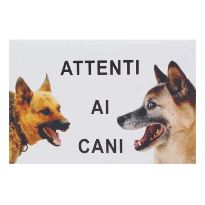 Hongu cartello ATTENTI AI CANI AL CANE AVVISO 20*30 CM CARTELLI PVC...