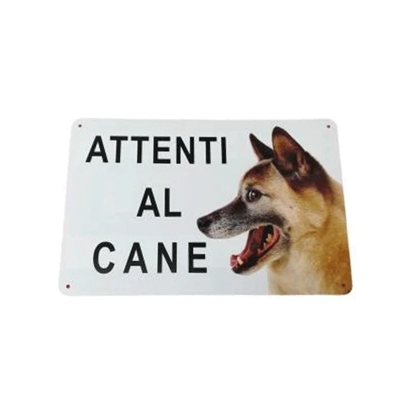 6x cartello ATTENTI AL CANE TARGA AVVISO 20X30 CM 1MM CARTELLI PVC Segnaletico