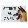 Hongu 6x cartello ATTENTI AL CANE TARGA AVVISO 20X30 CM 1MM CARTELL...