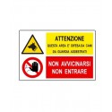 CARTELLO TARGA SEGNALE IO NON POSSO ENTRARE DIVIETO CANI 20X30 PVC SEGNALETICO