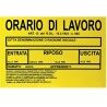 Hongu 6x Cartello Orario di Lavoro 30 x 20 cm PVC Segnaletico targa...