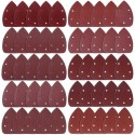10x Fogli carta vetrata abrasiva triangolare velcro dischi 40-120 grana 5 fori