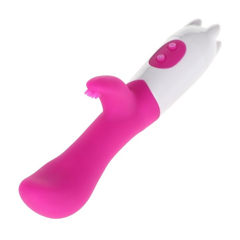 Vibratore Rabbit Doppio Sesso Vaginale Clitoride Fallo Dildo Silicone sicuro toy