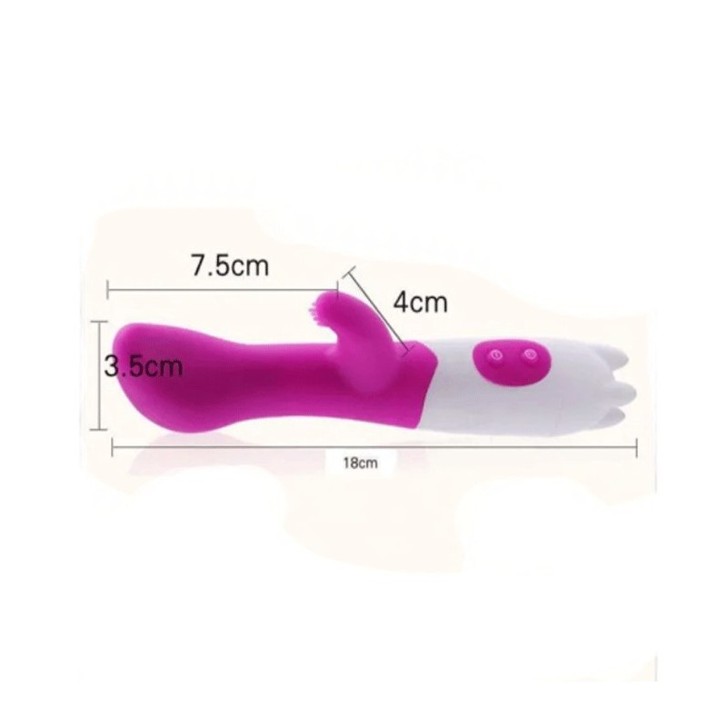 Hongu Vibratore Rabbit Doppio Sesso Vaginale Clitoride Fallo Dildo ...