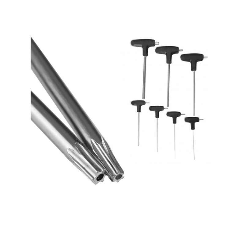 Set 7 chiavi torx lunghe impugnatura a T chiave cacciaviti punta stella brugola