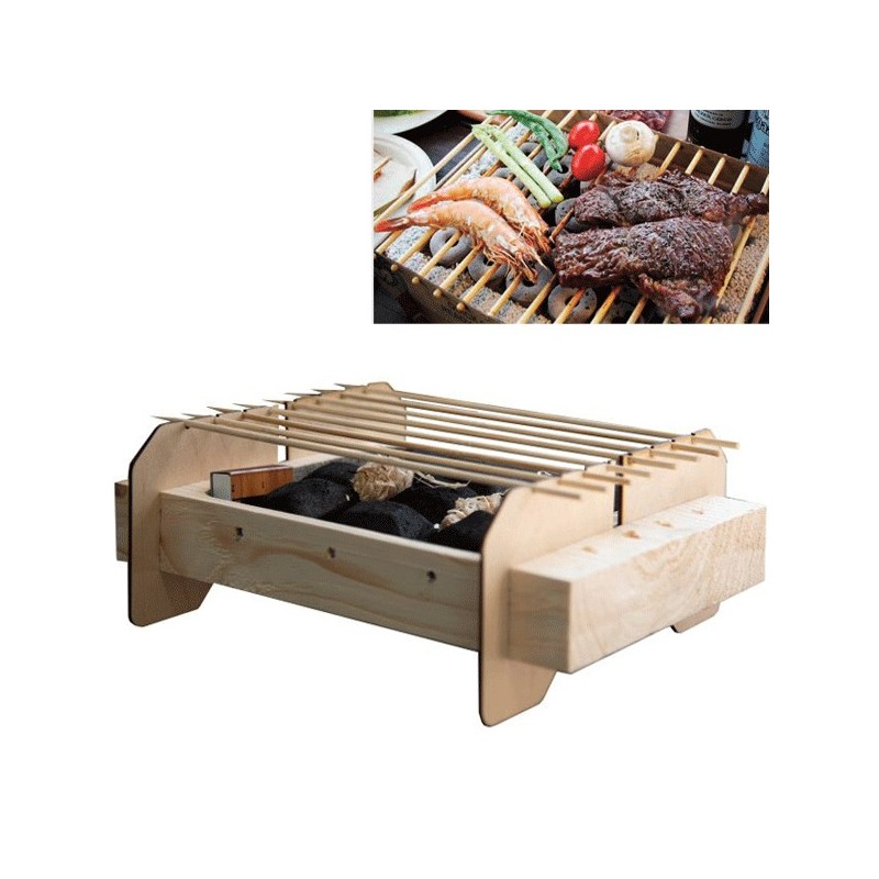 Barbecue Griglia portatile ecologico BBQ monouso biodegradabile ric...