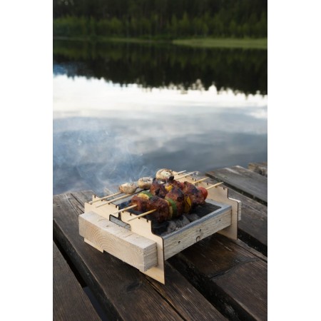 Barbecue Griglia portatile ecologico BBQ monouso biodegradabile riciclabile gril